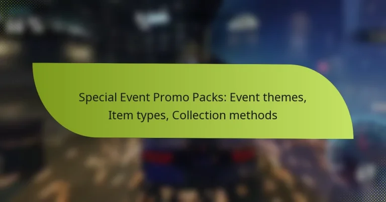 Special Event Promo Packs: Event themes, Item types, Collection methods
