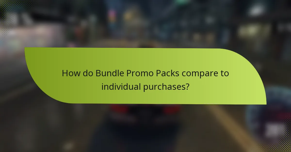 How do Bundle Promo Packs compare to individual purchases?